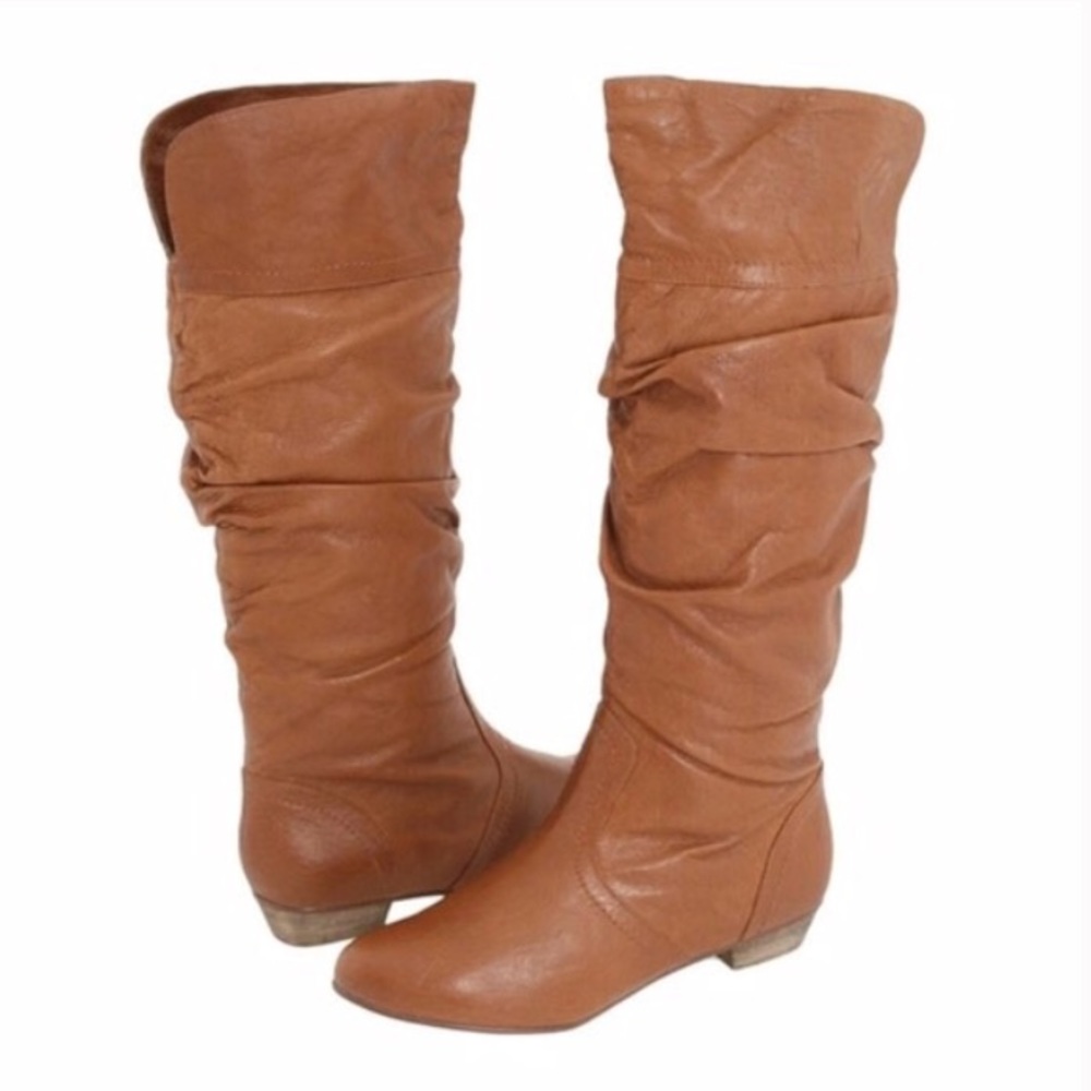 Steve Madden cognac slouch boots